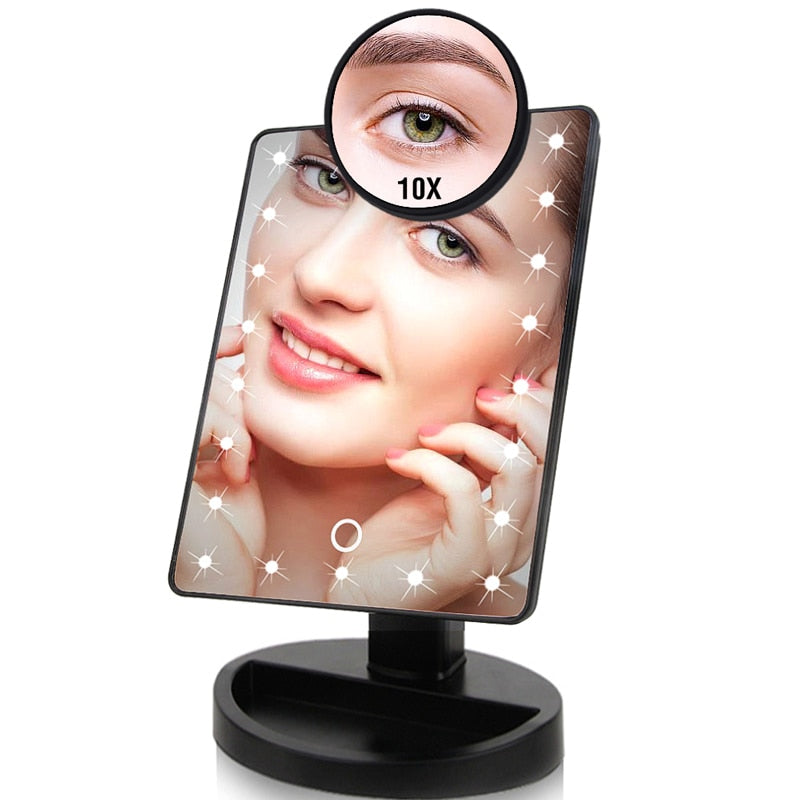 LED Lights Touch Screen Makeup Mirror 22