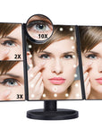 LED Lights Touch Screen Makeup Mirror 22