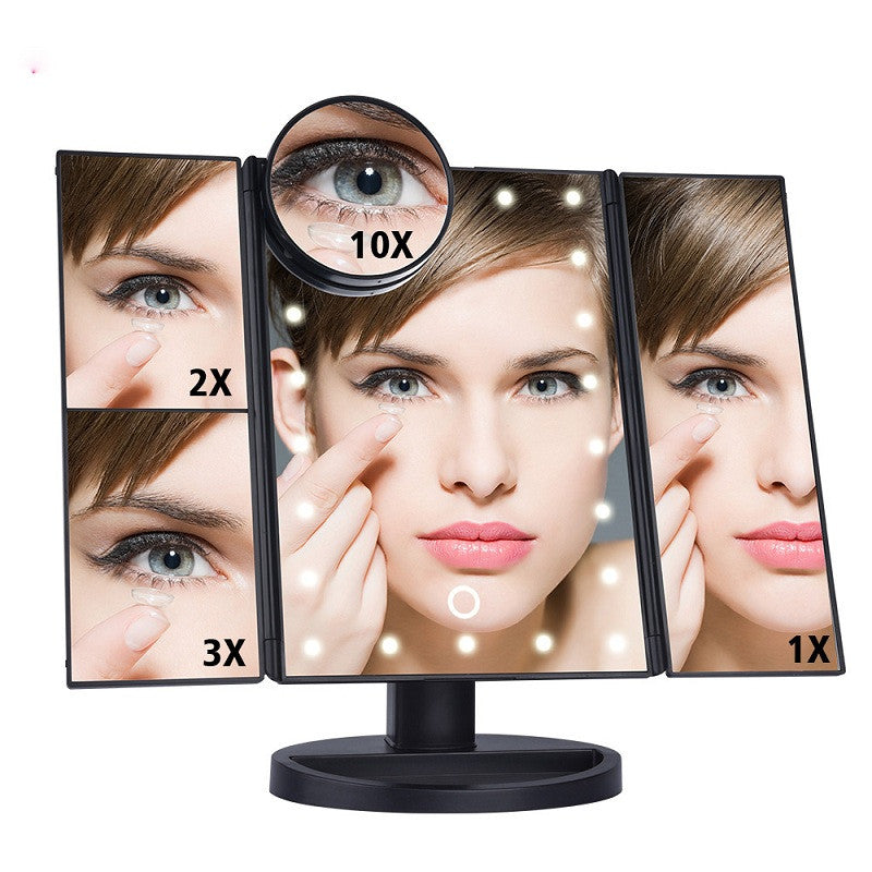 LED Lights Touch Screen Makeup Mirror 22