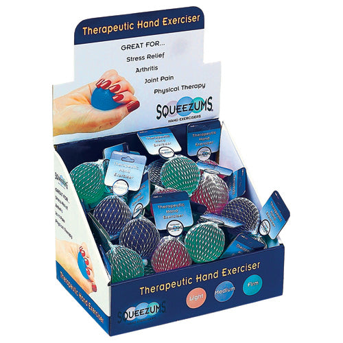 Squeezums Therapeutic Hand Exerciser Display – 36-Piece Set for Grip Strength