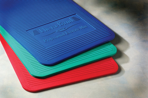 TheraBand Exercise Mat – Blue 24" x 75" x 0.6" Cushioned Fitness Mat