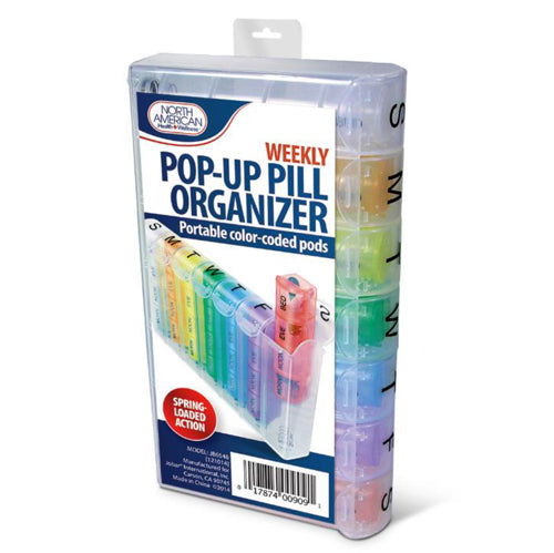 Pop-Up Weekly Pill Organizer – Convenient 7-Day Medication Management