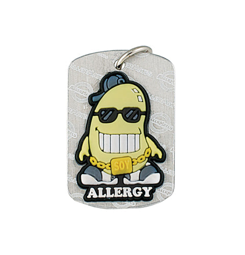 Aller Mates Dog Tags Soy Cool – Soy Allergy Alert Tag for Kids & Adults