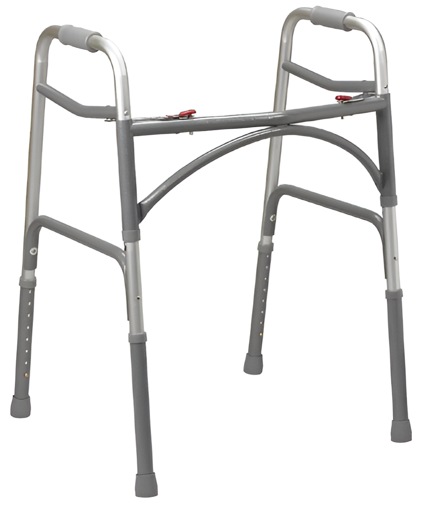 Double Button Extra-Wide Adult Folding Walker – Bariatric Mobility Aid