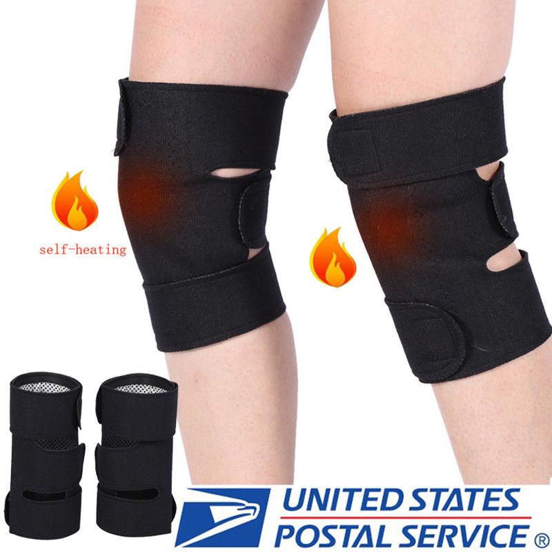 Pink Iolaus Pair Self-Heating Magnetic Knee Pads Knee Brace Support Belt | 60071-0XX