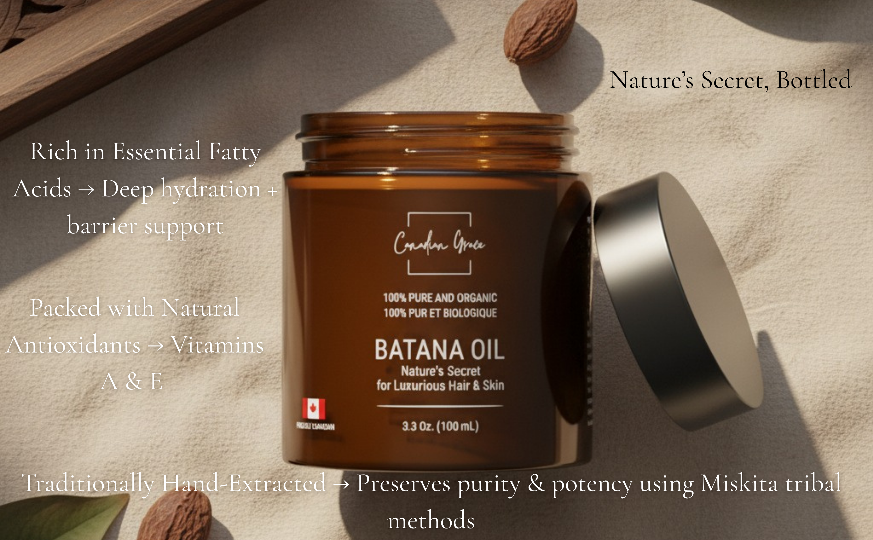 Premium 100% Organic Batana Oil