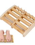 Massage Foot Roller Dual Wooden Stress Relief Roller Acupressure Massage Plantar Relaxation Shiatsu Massage for Foot Leg Back