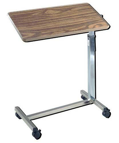 Overbed Table Tilt Top Economical – Adjustable Bed Table with Casters