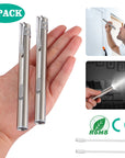 2Pcs Inspection Penlight for Nurses 250 Lumens Rechargeable Stainless Steel LED Flashlight Repair Water-Resistant for Medical Students Doctors