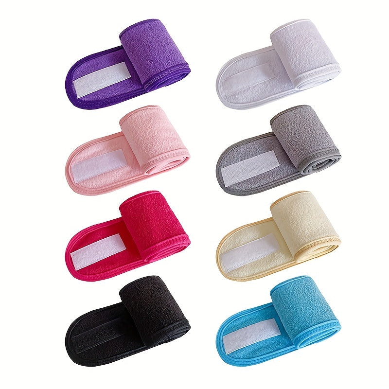 Microfiber Headband Fashion Hair Accessories Adjustable Magic Sticker Headband For Washing Face Spa Skincare