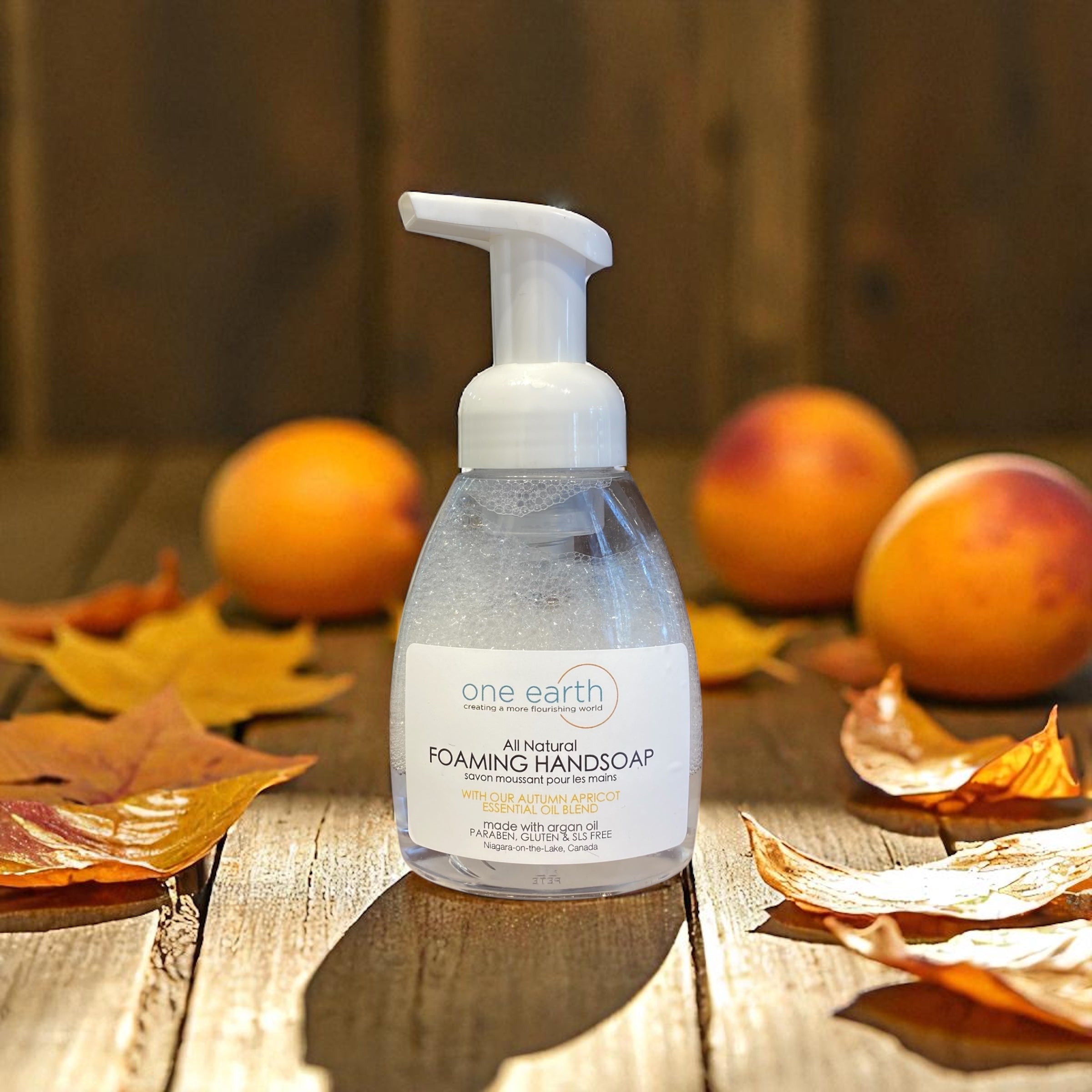 Foaming Handwash – Autumn Apricot, 240ml Pump or 500ml Refill | Argan Oil & Essential Oils, SLS & Paraben Free