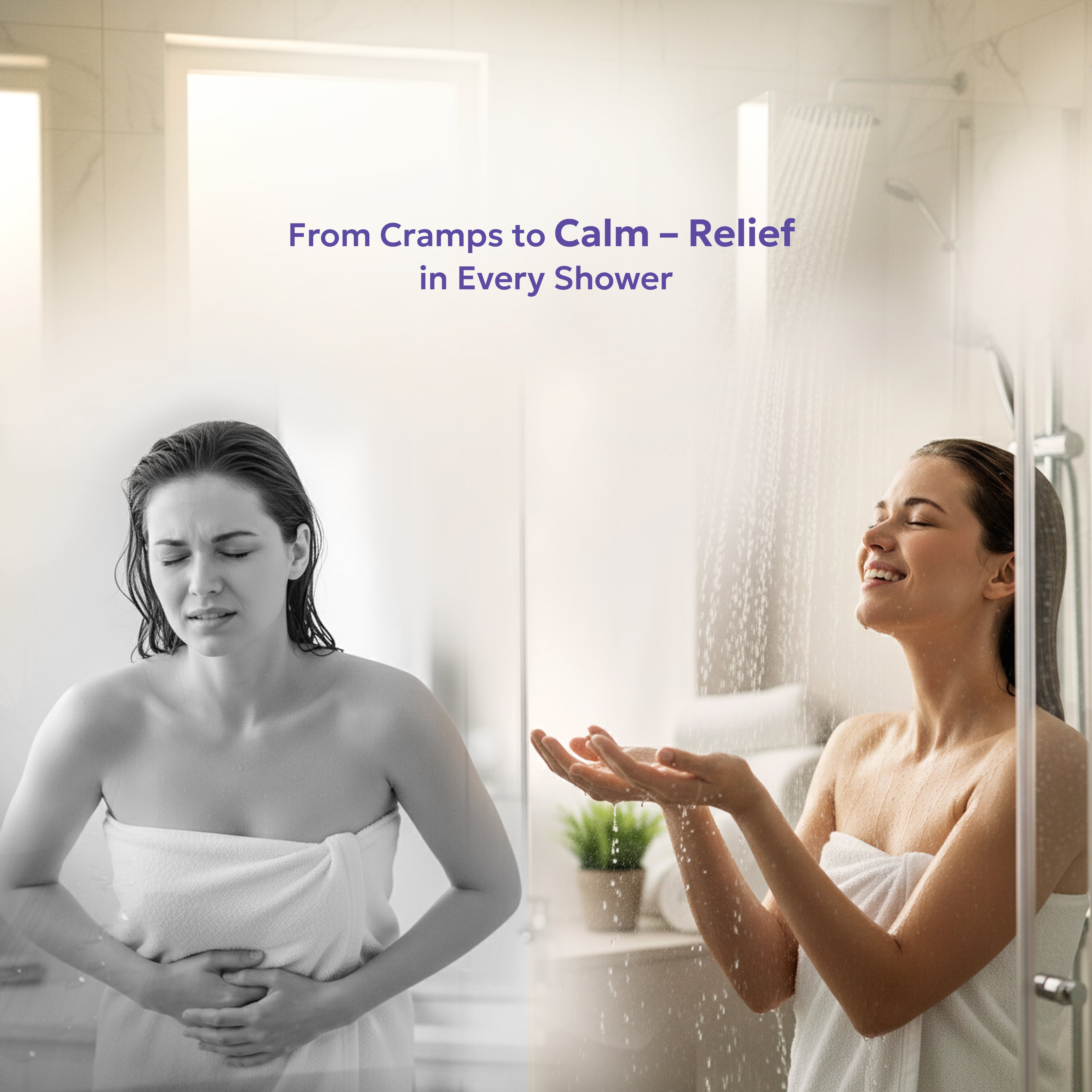Zen & Hearth Cramp Relief Shower Steamers – Clary Sage, Lavender & Geranium | Period Comfort Aromatherapy Tablets