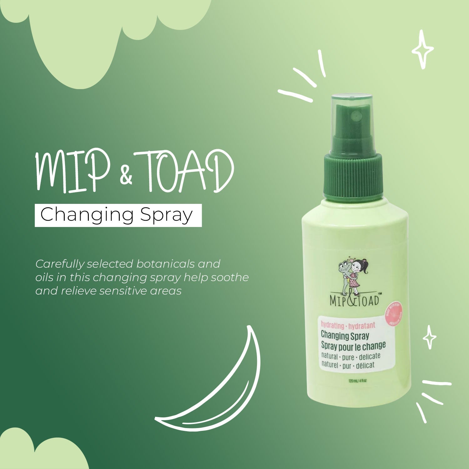Hydrating Changing Spray – Soothing & Protective with Aloe, Chamomile, Calendula & Essential Oils