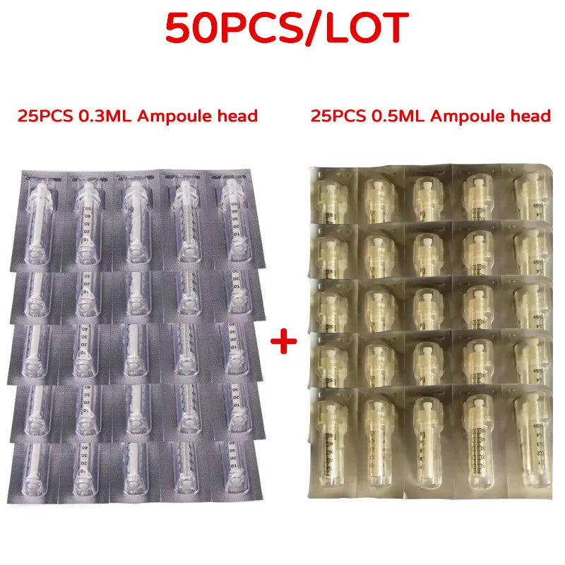 0.3ml & 0.5ml Accessories for Hyaluronic Pen – Disposable Ampoules & Adapters