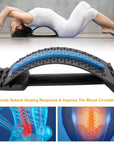 Back Massage Stretching Device Multi-Level Lumbar Spinal Support Stretcher Herniated Disc Upper Lower Back Pain Relief