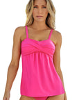 Rosy Women's Swimwear Casual Cross Swing Tankini Swimsuit