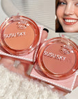 4-color Blush Palette Rouge Monochrome Blush Expanded Color Highlight Contouring And Brightening Lasting Autumn And Winter Style To Create A Three-dimensional Fog Makeup Finish Contain Plant Squalane