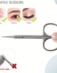 1 Pcs Extra Fine Curved Cuticle Scissors, Super Thin Scissors For Cutical Care, Manicure Small Scissors, Stainless Steel Cuticle Cutter