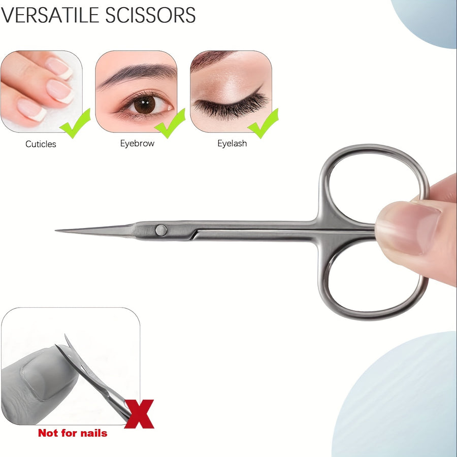 1 Pcs Extra Fine Curved Cuticle Scissors, Super Thin Scissors For Cutical Care, Manicure Small Scissors, Stainless Steel Cuticle Cutter