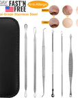 7 Pcs Blackhead Remover Kit Stainless Steel Pimple Comedone Acne Extractor Needle Tools