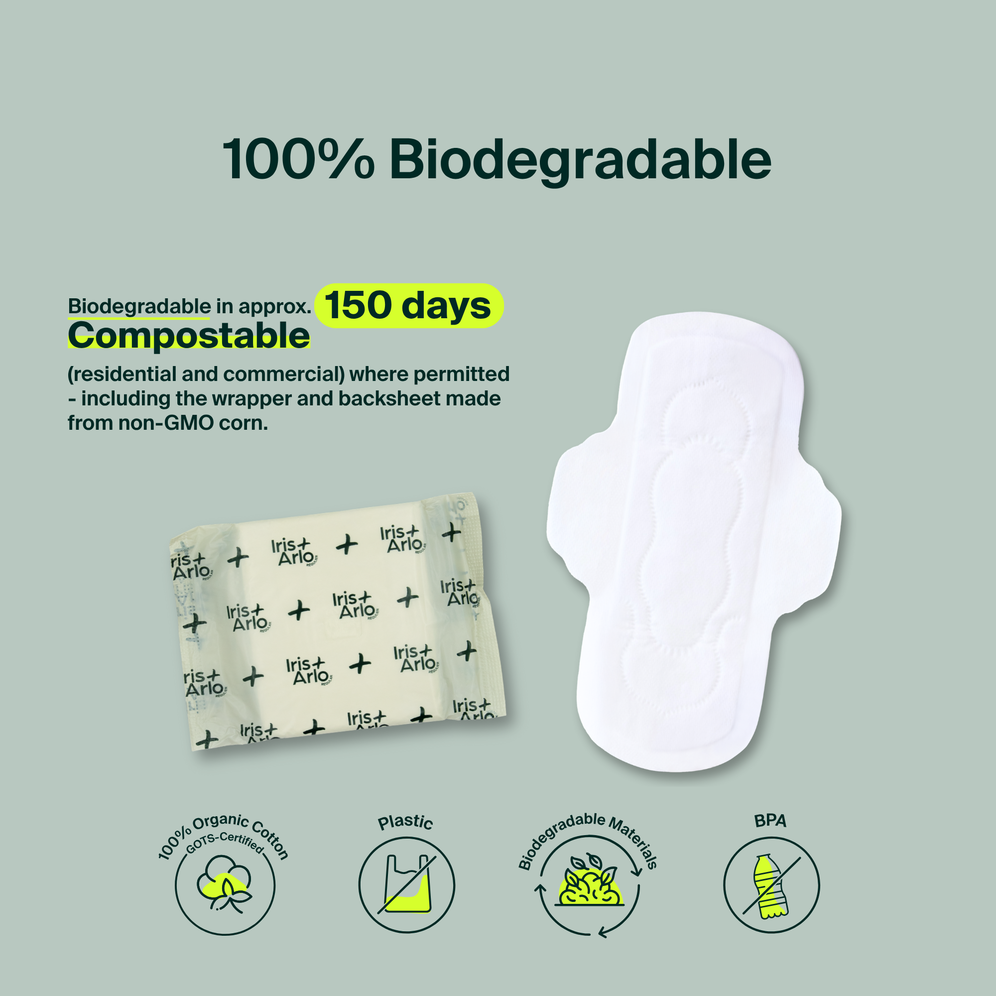 100% Organic Cotton Daily Pads