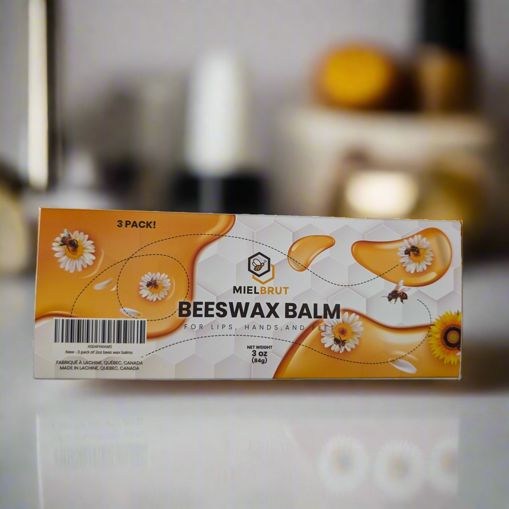 3 Pack Beeswax Balms – Nourishing Lip & Skin Care, 1 oz Each
