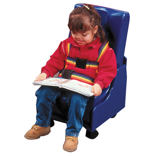 Skill Builders 2-Piece Mobile Floor Seat with Wood Base – Adaptive Seating for Therapy & Home Use