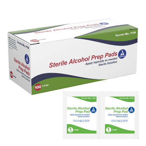 Alcohol Prep Pads – Box of 100 Sterile, Individually Wrapped, 70% Isopropyl