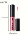 1 Pc Butter Liquid Lipstick Non-Sticky Lip Gloss Lip Glaze Long Lasting Red Pink Lip Makeup, Daily Party Makeup For Women