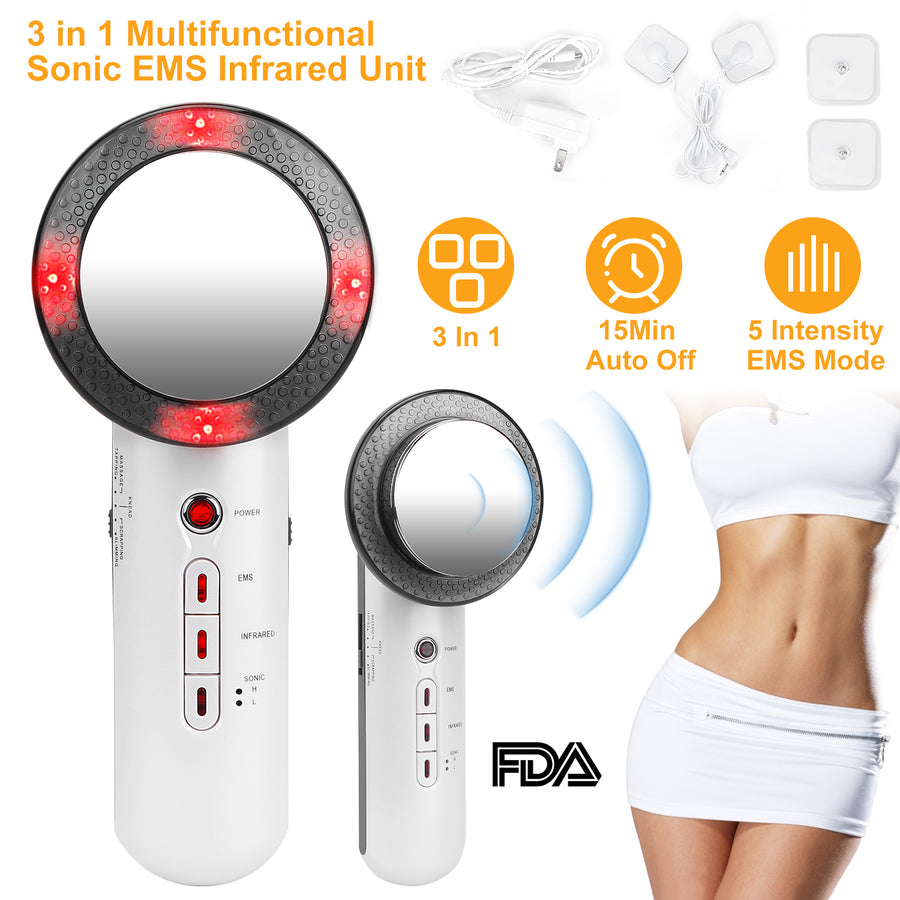 Ultrasonic Body Shaping Machine 3 in 1 Multifunctional EMS Infrared Massager Fat Remover For Belly Waist Leg Arm Skincare