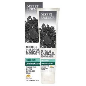 Desert Essence - Activated Charcoal Carrageenan Free (176g 6)