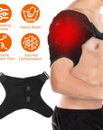 Heated Shoulder Brace Electric Heating Pad Therapy Shoulder Heating Wrap Compression Sleeve for Shoulder Pain Muscle Stiffness Bursitis Tendonitis