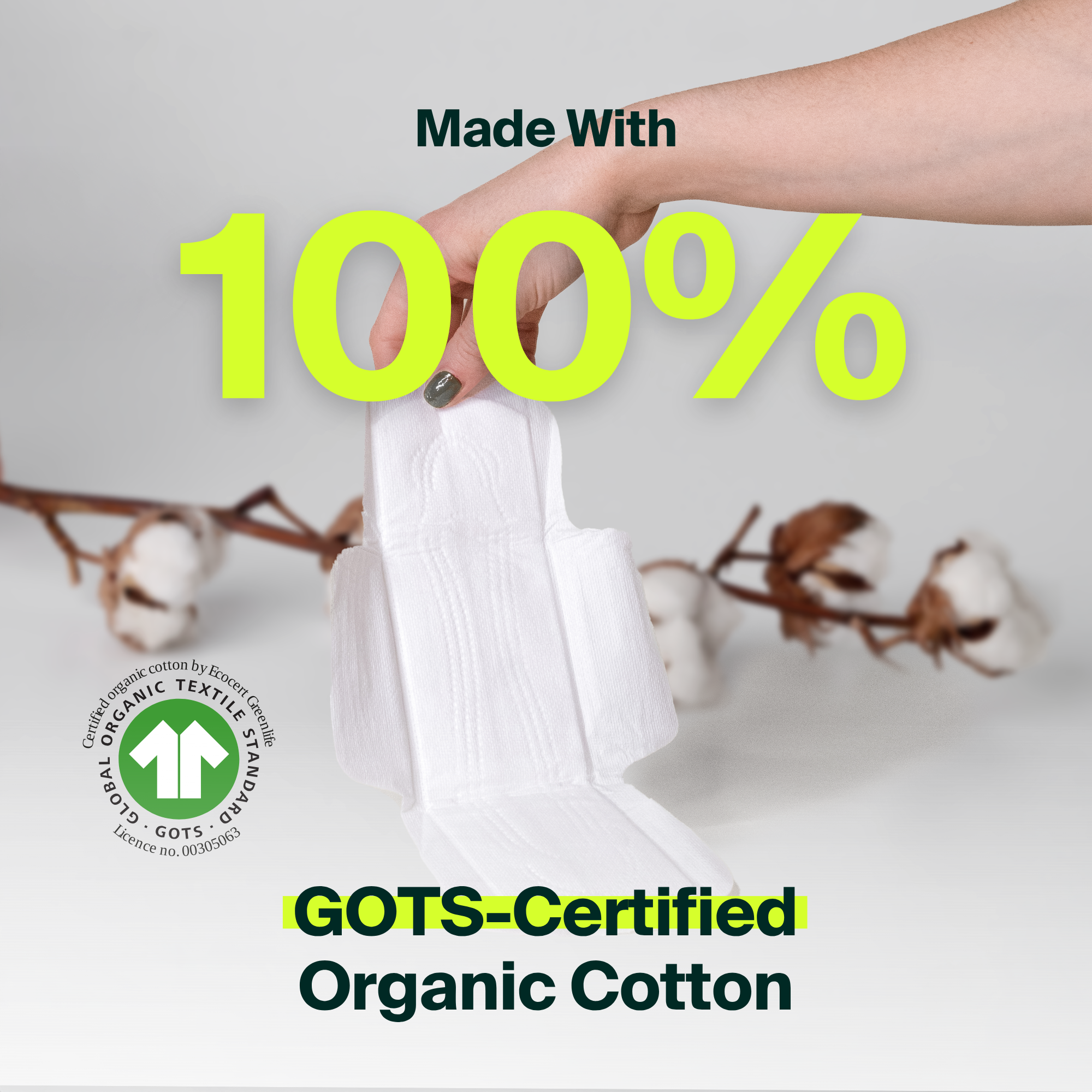 100% Organic Cotton Night Pads