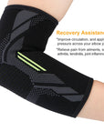 Elbow Support Brace Compression Sleeve Adjustable Arm Support Wrap Guard Bandage Arm Band for Tendinitis Arthritis Bursitis Treatment Workouts Weightl