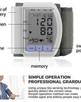 Digital Wrist Blood Pressure Monitor For Measuring Arterial Pressure