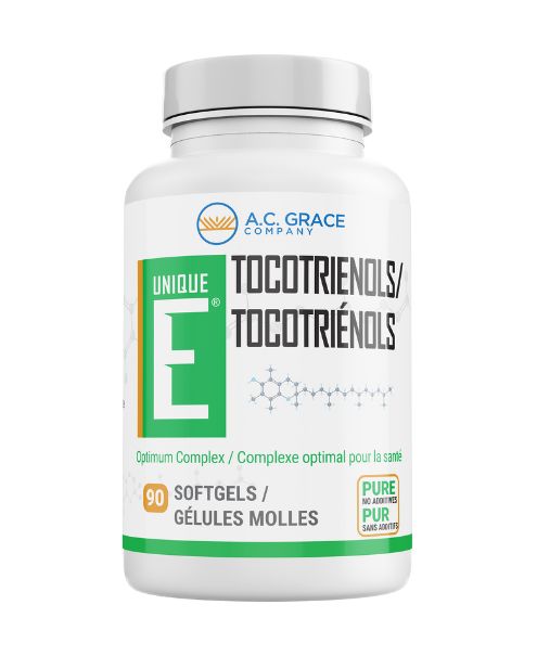 Ac Grace Unique E Tocotrienols – Superior Antioxidant Vitamin E Supplement for Cardiovascular & Brain Health, 90 Capsules