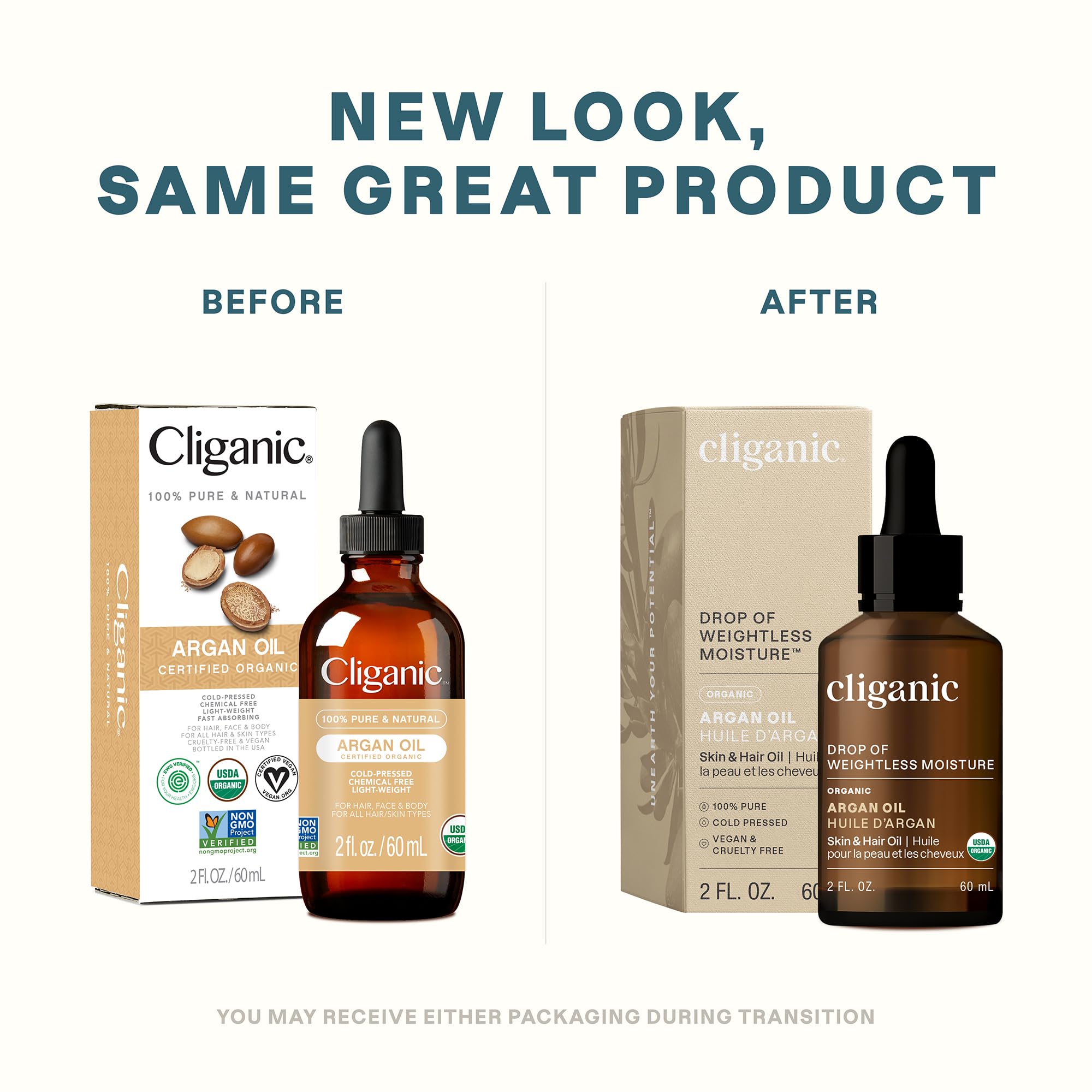 Cliganic - Organic Argan Oil, 60ml