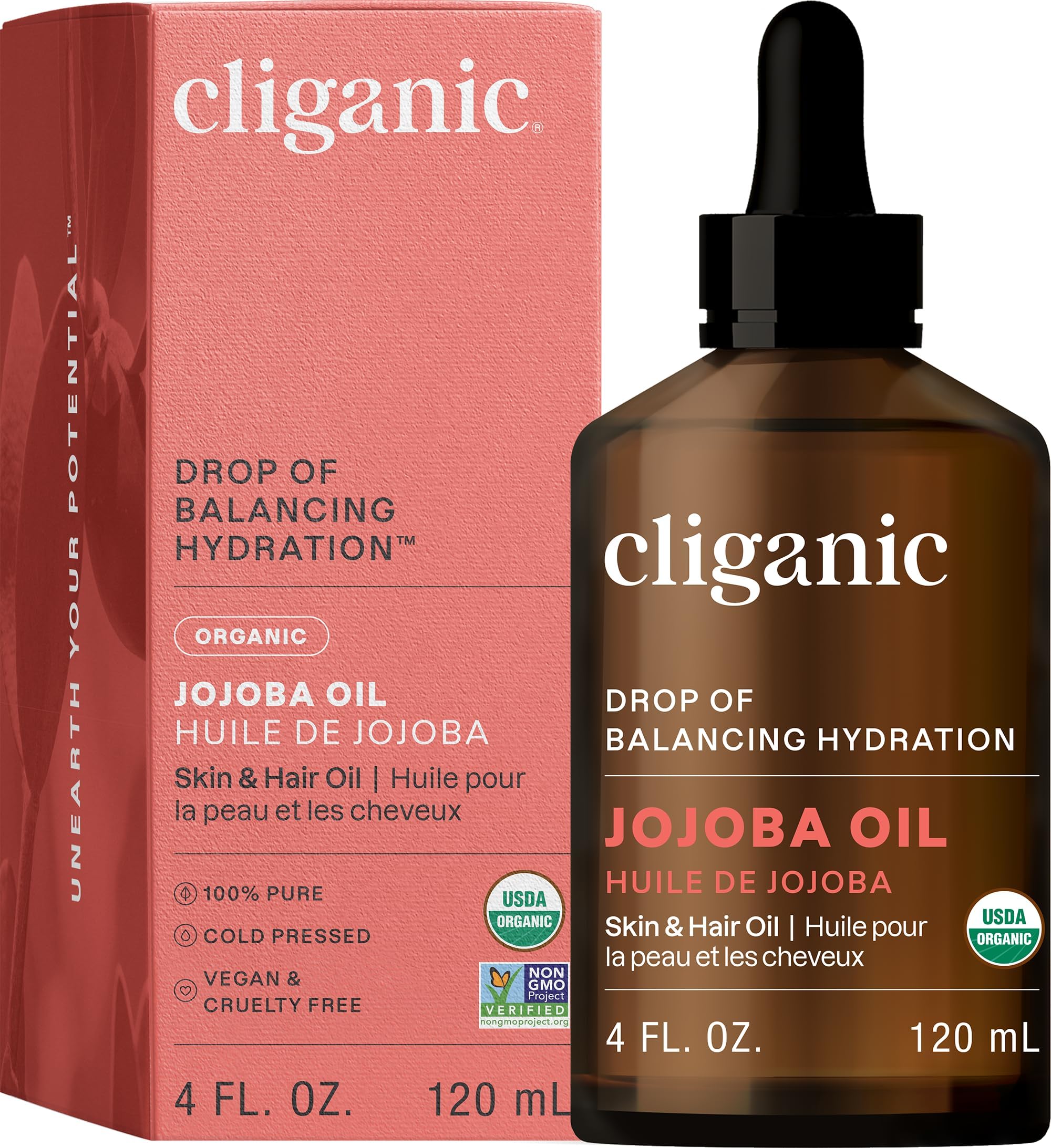 Cliganic - Organic Jojoba Oil, 120ml