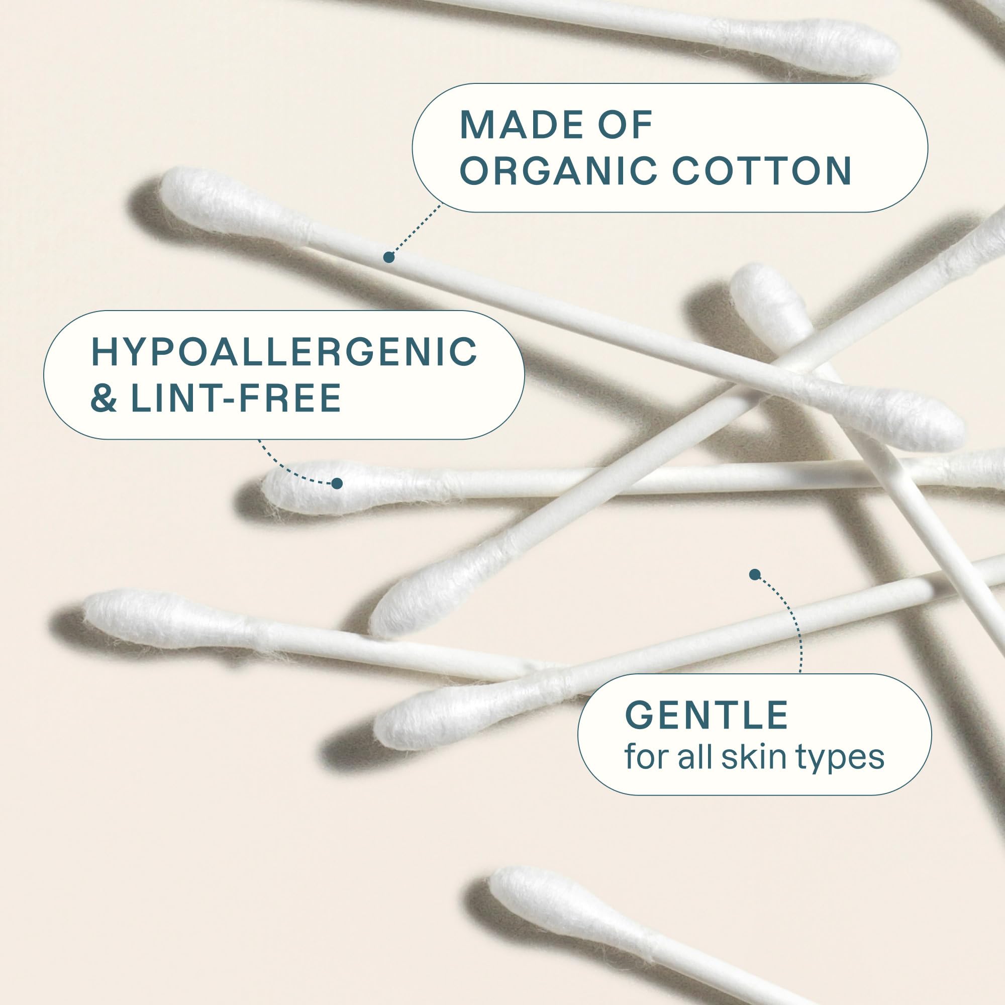 Cliganic -  Cliganic - Organic Cotton Swabs, 500ct