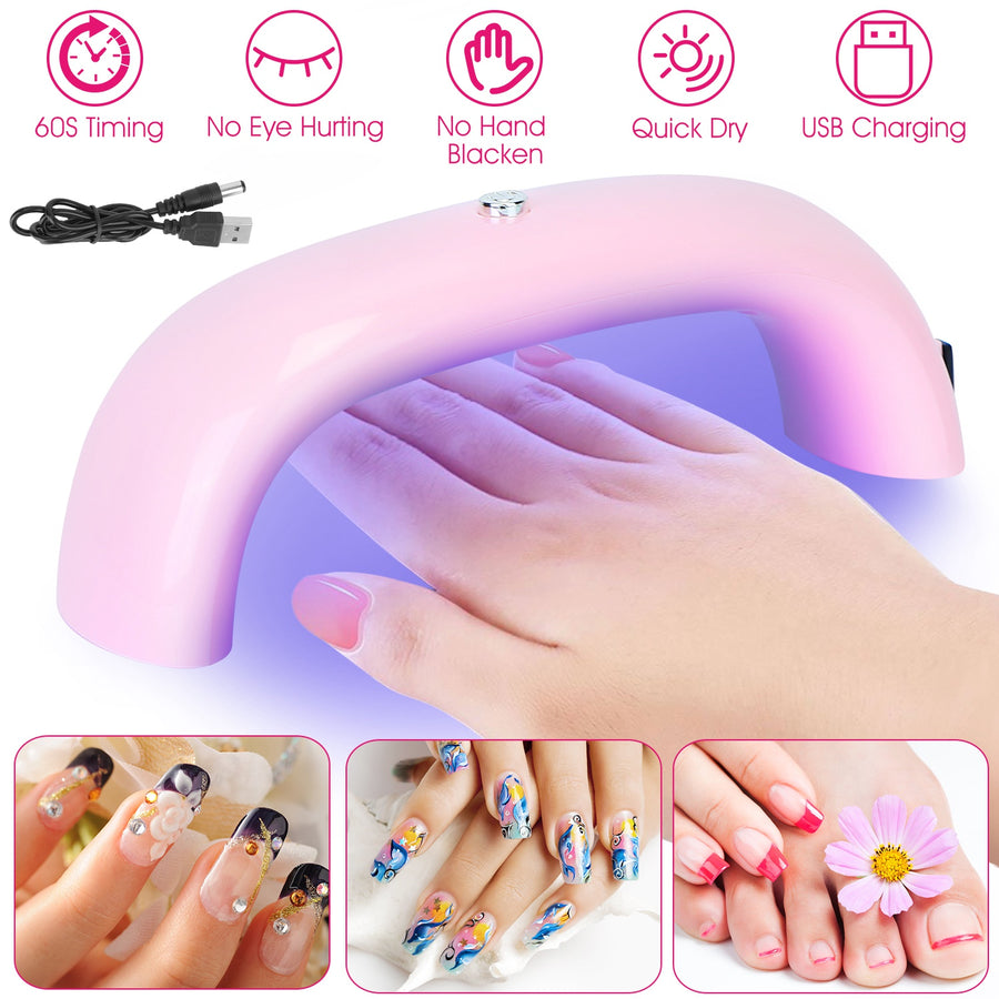 Portable 9W UV LED Nail Drying Lamp