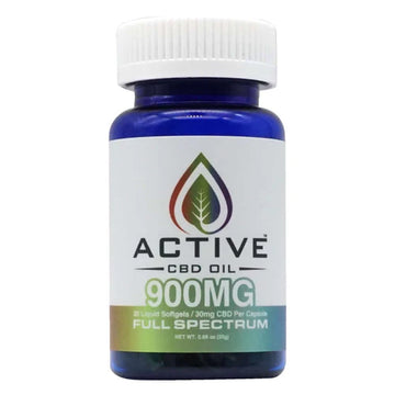 CBD Active 30 ct Capsules - Full Spectrum - 30mg/Capsule - 900mg/bottle - Free Shipping