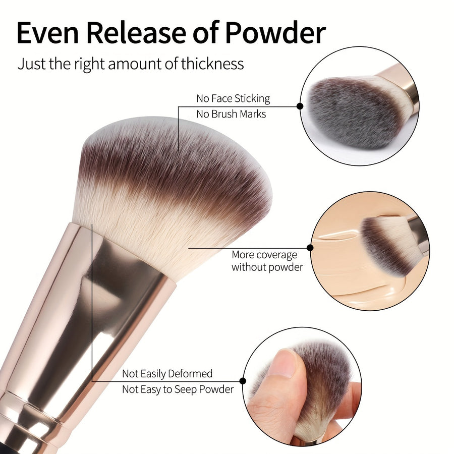 2pcs, Dual Head Makeup Brush Set Foundation Brush Blush Brush Face Brush Loose Powder Brush Makeup Tools