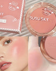 4-color Blush Palette Rouge Monochrome Blush Expanded Color Highlight Contouring And Brightening Lasting Autumn And Winter Style To Create A Three-dimensional Fog Makeup Finish Contain Plant Squalane