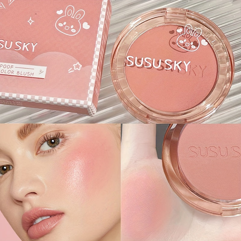 4-color Blush Palette Rouge Monochrome Blush Expanded Color Highlight Contouring And Brightening Lasting Autumn And Winter Style To Create A Three-dimensional Fog Makeup Finish Contain Plant Squalane