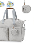 Breast Pump Bag Diaper Tote Bag with Detachable Shoulder Strap Side Pocket Free Baby Bibs Compatible with Spectra S1 S2 Medela