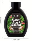 6.76oz/200ml Super Black Coconut Dark Tanning Lotion, Fast-Acting, Long-Lasting Rich Black Tan, Skin Toning, Hydrating Formula, Immediate Results For Sun-kissed Glow