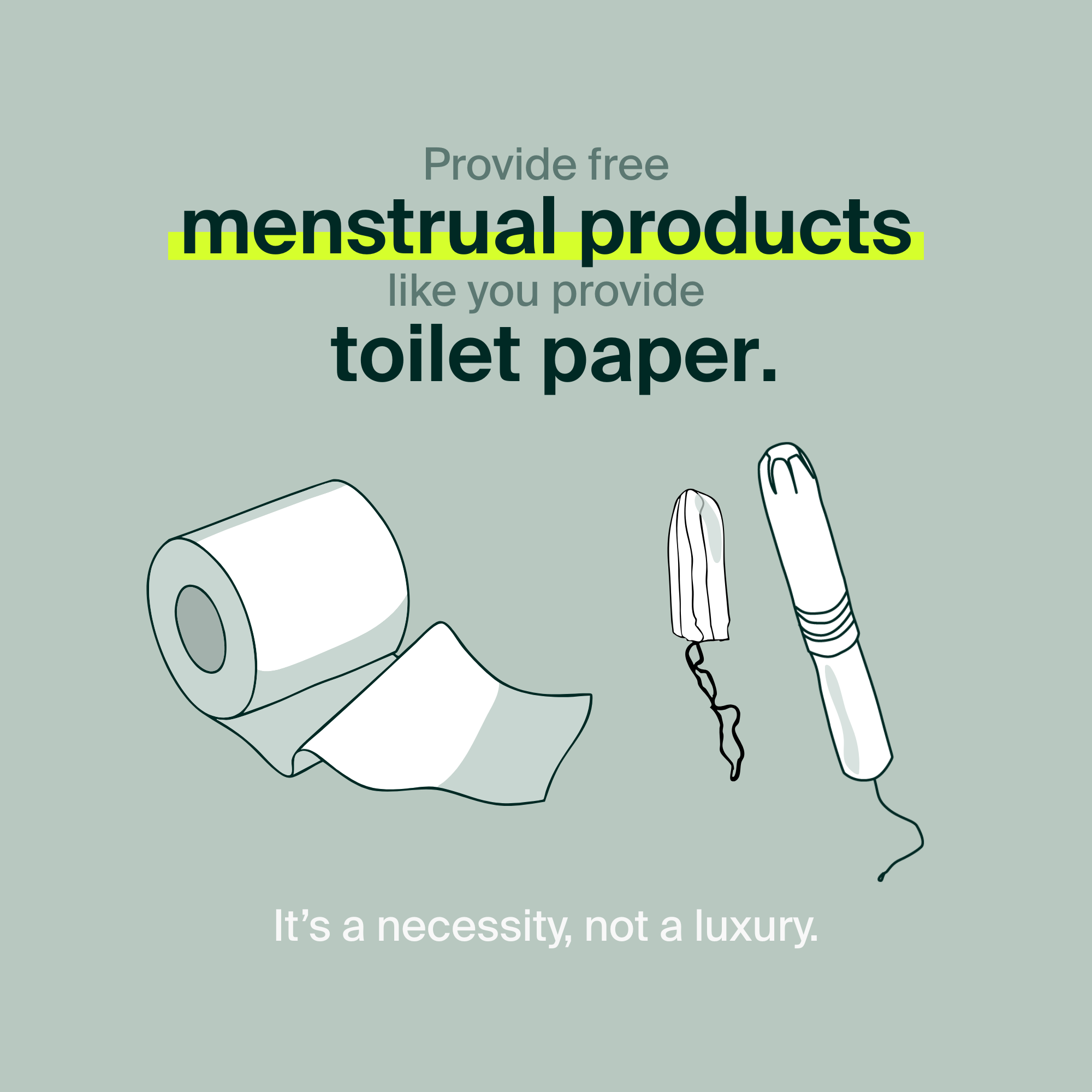 Wall-Mounted Cardboard Dispenser, 100% Organic Cotton Pantyliners