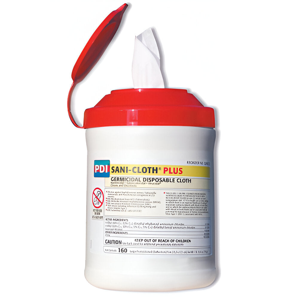 Sani Cloth Wipes 6" x 6.75" – Disinfecting Tub of 160 for Healthcare