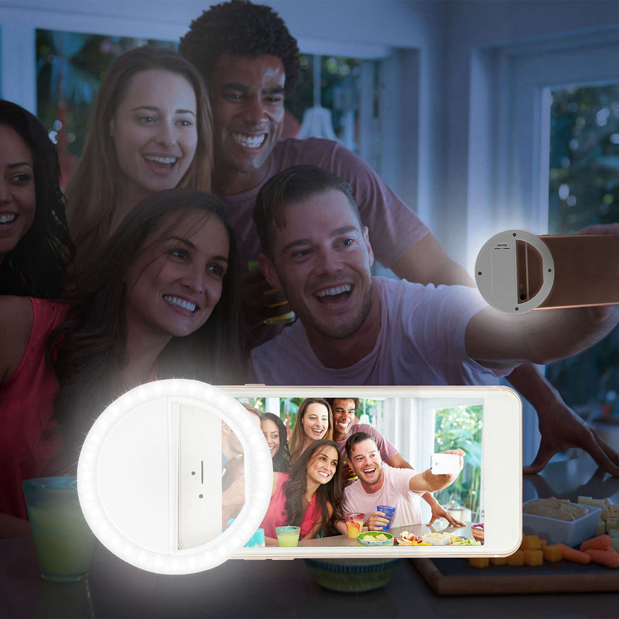 Selfie Ring Light 36 LEDs Ring Fill Light Clip for for iPhone Xs Max/XR Galaxy S10 Plus Tablet