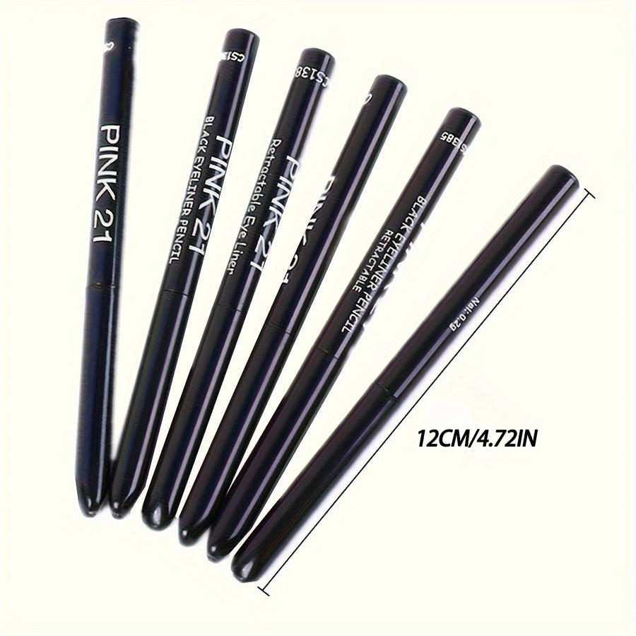 Waterproof & Sweat-Proof Black Eyeliner Pencil - Long-Lasting, Smudge-Proof For Bold Eye Makeup, Perfect Gift Idea